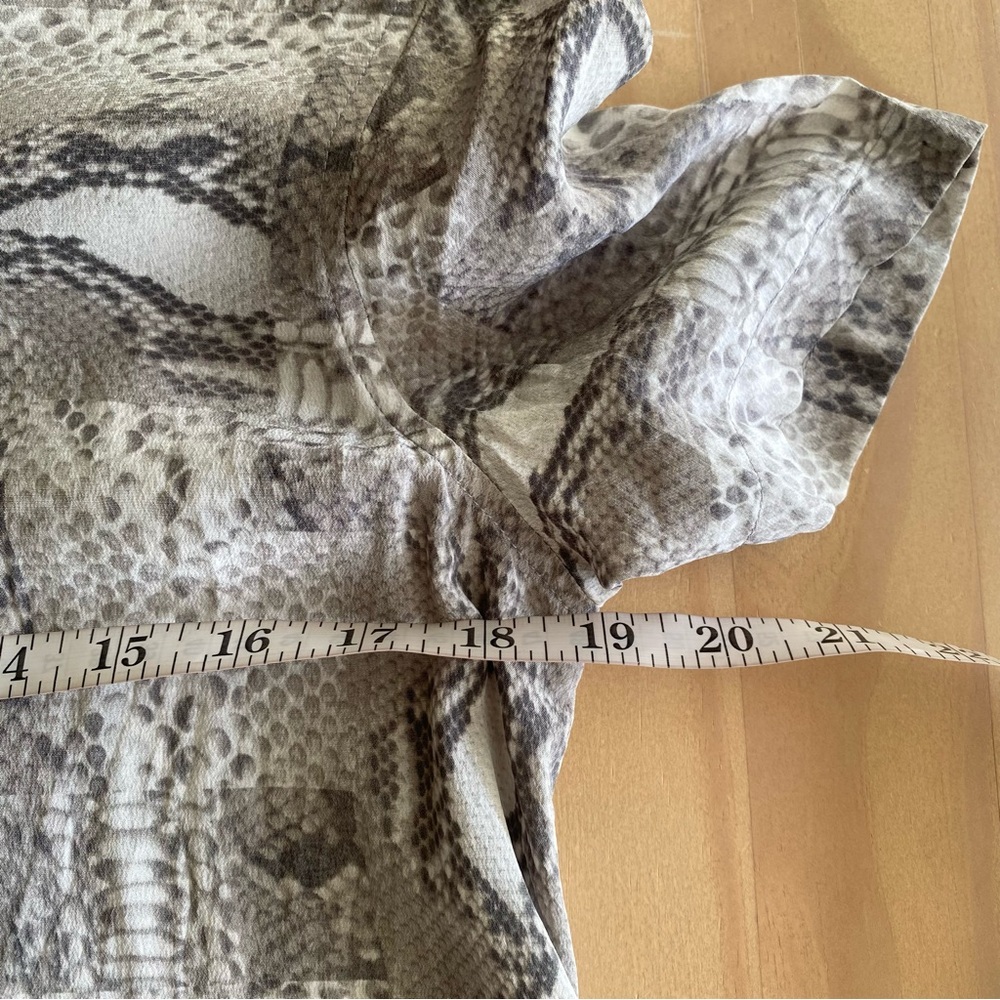 Equipment Silk Snake Pattern Shift Mini Dress Siz… - image 7
